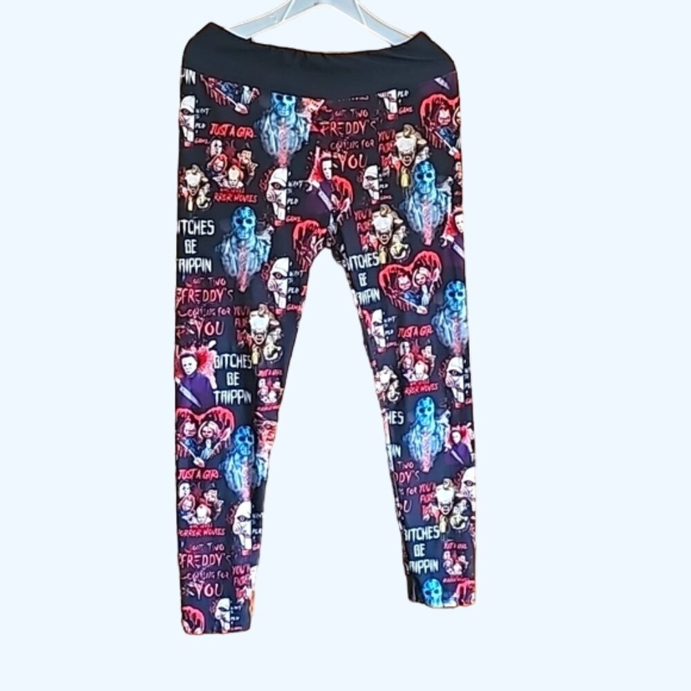 Bitches be Trippin horror slasher movie soft pajama pants bottoms